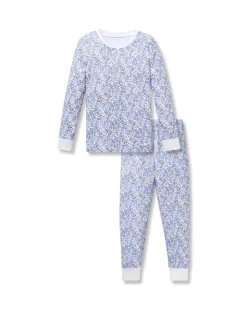 Kid’s Pima Snug Fit Pajama Set in Fleur d'Azur