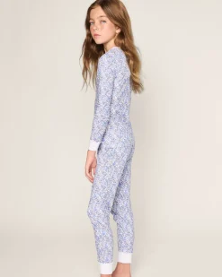 Kid’s Pima Snug Fit Pajama Set in Fleur d'Azur