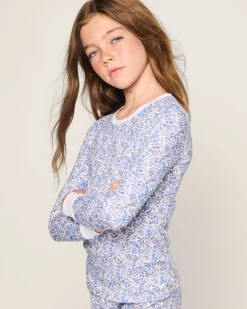 Kid’s Pima Snug Fit Pajama Set in Fleur d'Azur