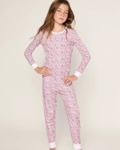 Kid’s Pima Snug Fit Pajama Set in Fleurs de Rose