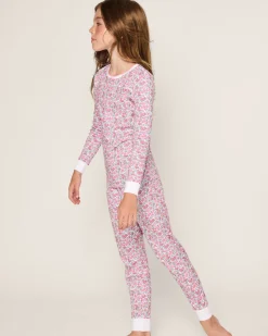Kid’s Pima Snug Fit Pajama Set in Fleurs de Rose