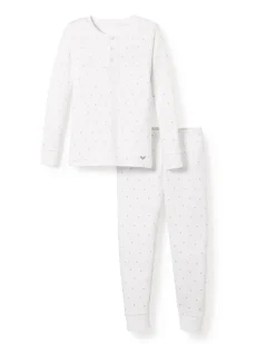 Kid’s Pima Snug Fit Pajama Set in Grey Stars