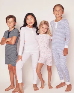 Kid’s Pima Snug Fit Pajama Set in Grey Stars