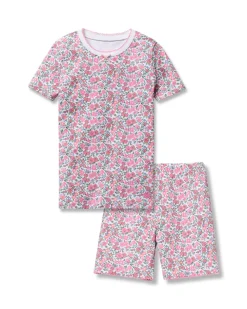Kid’s Pima Snug Fit Short Set in Fleurs de Rose