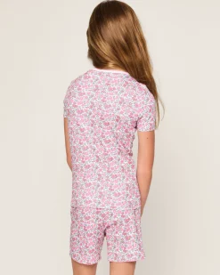 Kid’s Pima Snug Fit Short Set in Fleurs de Rose