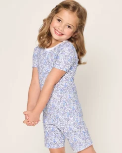 Kid’s Pima Snug Fit Short Set in Fleur d'Azur