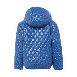 Kids' Shiny Mountain Blue Quilted Puffer Jacket