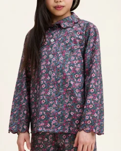 Kid's Twill Colette Pajama Set in Fleurs de Saison