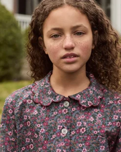 Kid's Twill Colette Pajama Set in Fleurs de Saison