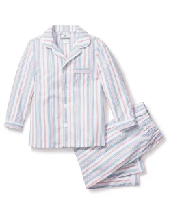 Kid’s Twill Pajama Set in Vintage French Stripes