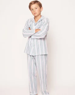 Kid’s Twill Pajama Set in Vintage French Stripes