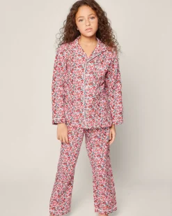Kid’s Twill Pajama Set in Fleurs des Bois