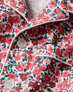 Kid’s Twill Pajama Set in Fleurs des Bois
