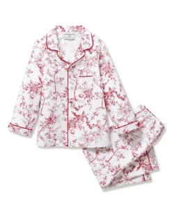 Kid’s Twill Pajama Set in Red Timeless Toile