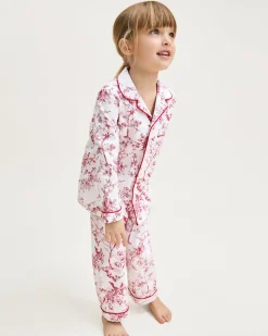 Kid’s Twill Pajama Set in Red Timeless Toile