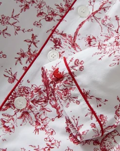 Kid’s Twill Pajama Set in Red Timeless Toile