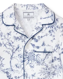 Kid’s Twill Pajama Set in Timeless Toile