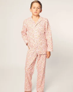 Kid's Twill Pajama Set in Pumpkin Patch