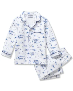 Kid’s Twill Pajama Set in Chalet Toile