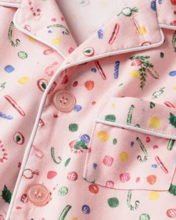 Kid's Twill Pajama Set in Vintage Sweets