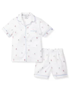 Kid’s Twill Pajama Short Set in Bateau