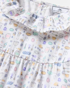 Kid's Twill Scarlett Nightgown in Baking Spirits Bright