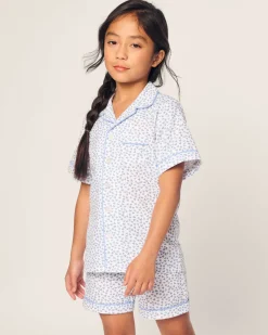 Kid’s Twill Short Set in Bluehearts
