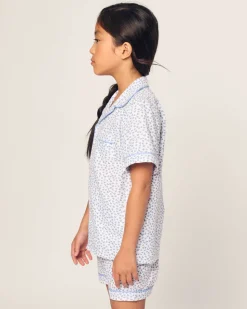 Kid’s Twill Short Set in Bluehearts