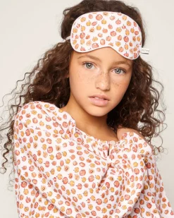 Kid’s Twill Sleep Mask in Pumpkin Patch