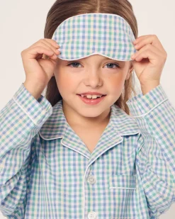 Kid’s Twill Sleep Mask in Spring Gingham