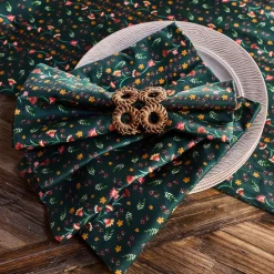 Klara Napkin in Evergreen, Set of 4
