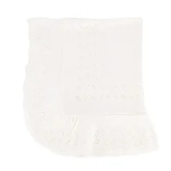 Knit Baby Blanket in Ivory