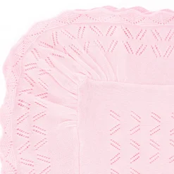 Knit Baby Blanket in Pink