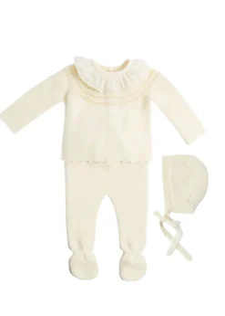 Knitted Celebration Set in Off-White