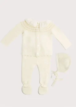 Knitted Celebration Set in Off-White