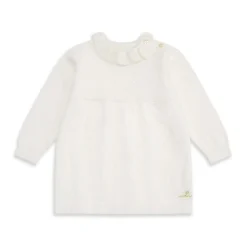 Knitted Heart Dress in Ivory