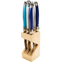 Knives in Block in Marina Mix, Set of 6