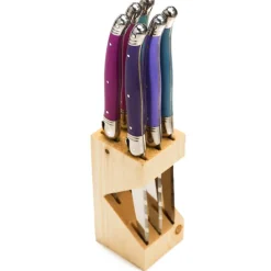 Knives in Block in Provence, Set of 6