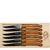 Knives in Olive Wood Rustic, Set of 6