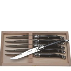 Knives Set in Black Acrylic, Set of 6