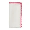 Knotted Edge Napkin in White, Pink & Blush, Set of 4
