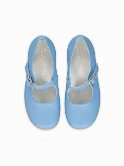 La Coqueta Mary Janes in Dusty Blue