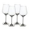 La Divina Burgundy in Clear, Set of 4