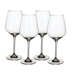 La Divina Burgundy in Clear, Set of 4