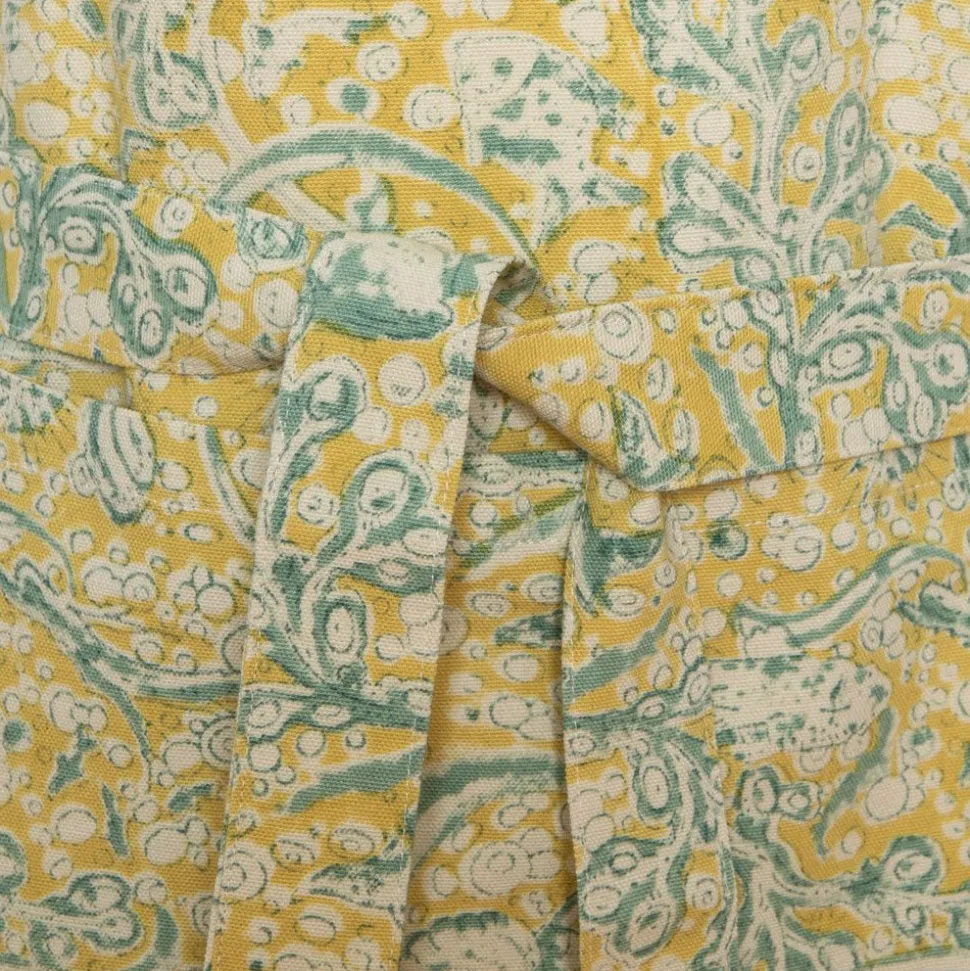 La Mer Apron in Aqua & Citrine