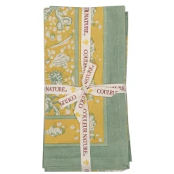 La Mer Napkins Aqua & Citrine, Set of 6