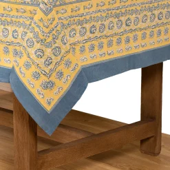La Mer Tablecloth in Blue & Yellow