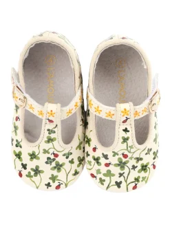 Ladybug & Clover Hand-Painted Baby Shoes