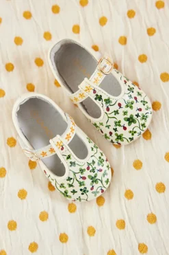 Ladybug & Clover Hand-Painted Baby Shoes