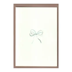 Lake Blue Bow Ribbon Cards, Set of 5